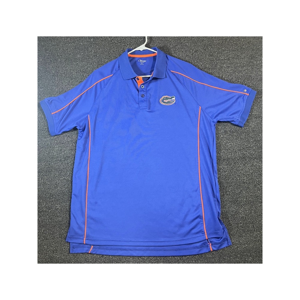 Chiliwear Florida Gators Polo Shirt Mens Large Blue Orange Embroidered Logo L‎